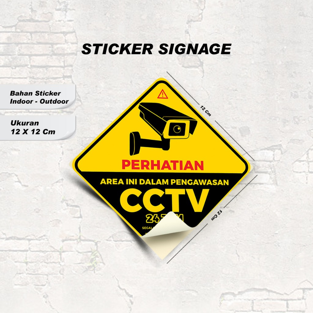 

STIKER CCTV 24 JAM/ MURAH BAHAN VINLY / STIKER CCTV UKURAN 12 X 12 / STIKER SIGNAGE CCTV 24 JAM / INDOOR - OUTDOOR,,,