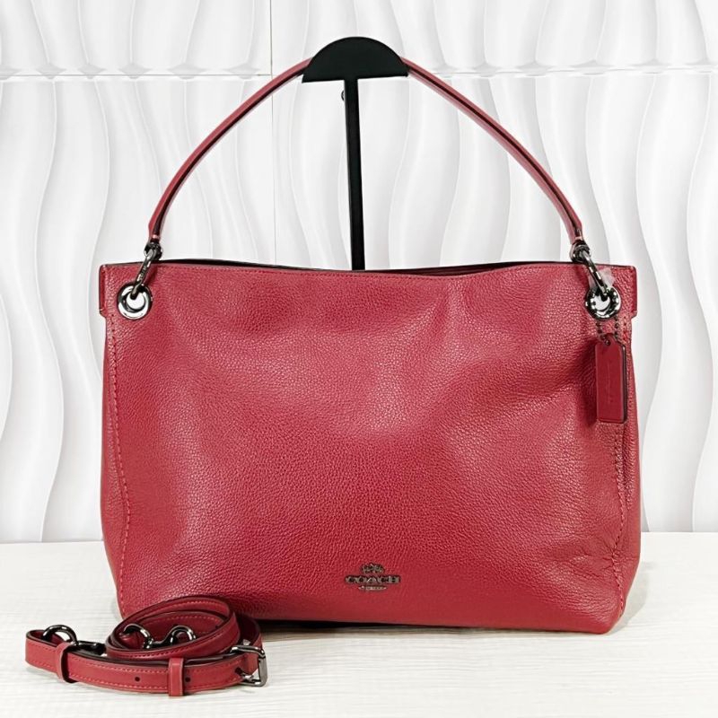 Tas Wanita Hobo Coach Clarkson Washed Red