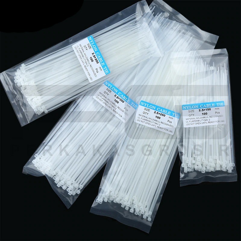 

Kabel Ties 2,5 x 150 Putih Hi-Tec