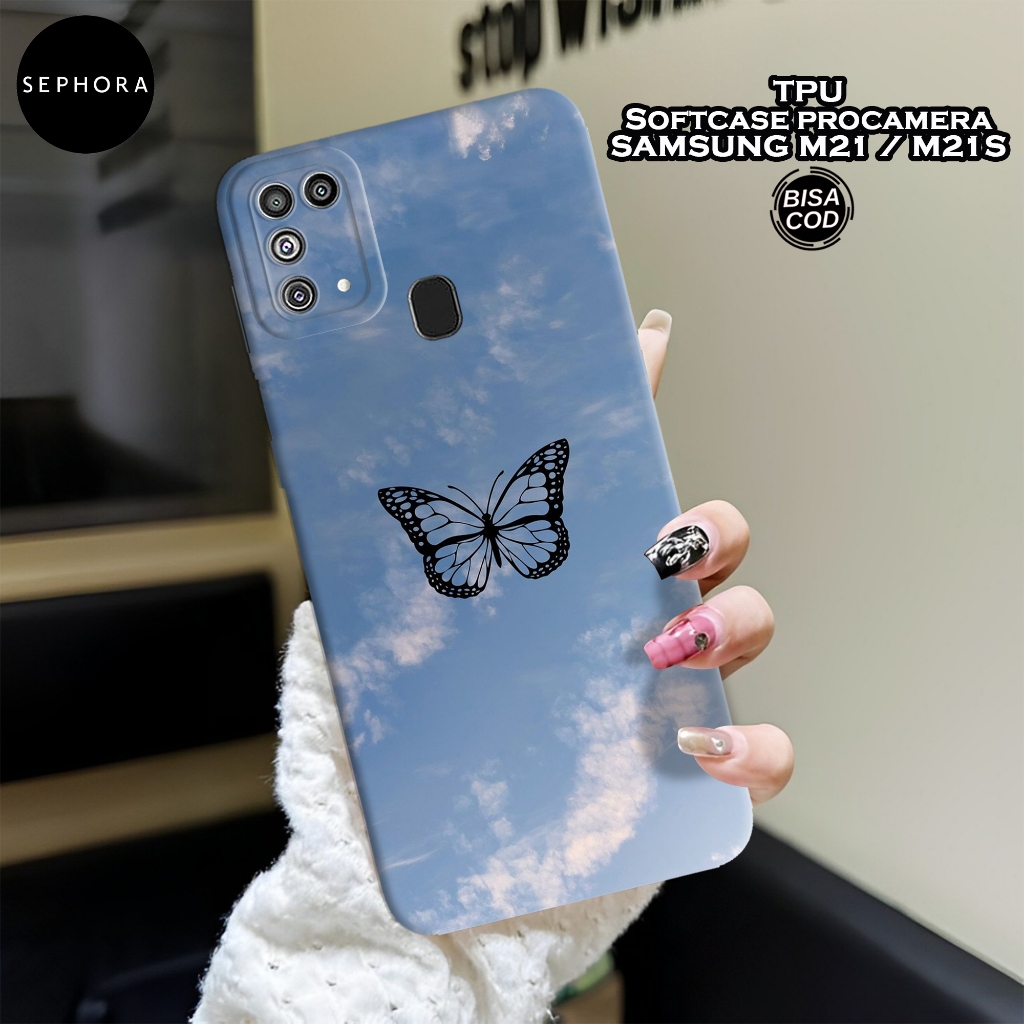 Case Samsung M21 / M21s Terbaru - Fashion Case Kupu Kupu - Softcase Samsung M21 / M21s - Case Pro Ca