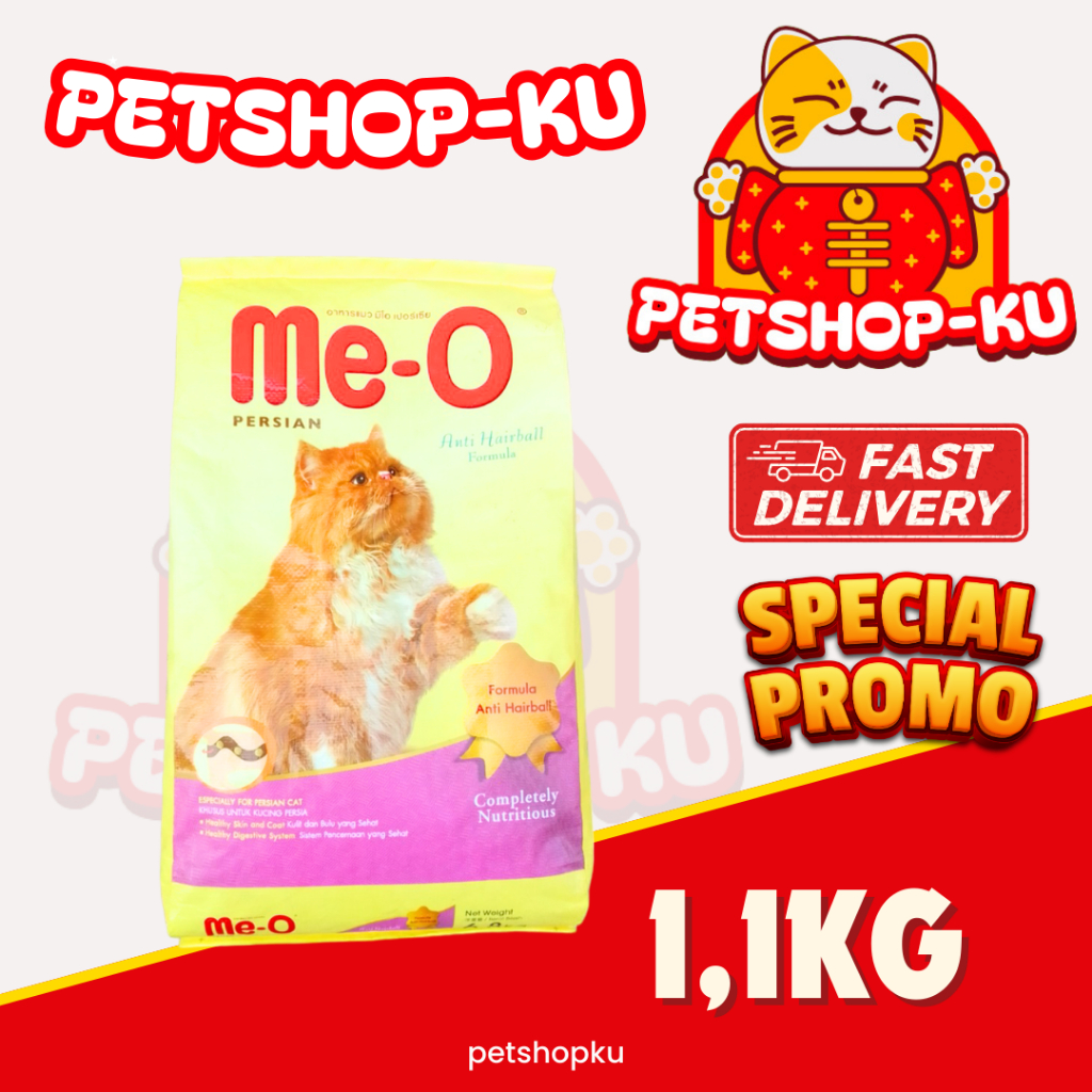 makanan kucing MEO PERSIAN ADULT 1.1kg makanan kucing persian