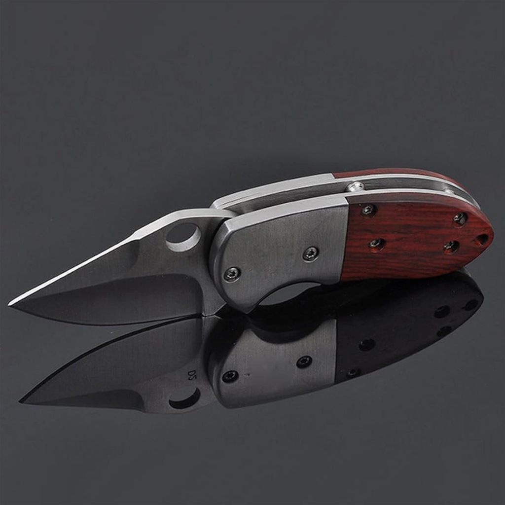 Ready Stainless Pocket Knife Pisau Saku Lipat - Pisau Lipat Mini Camping Survival Gagang Kayu Ori