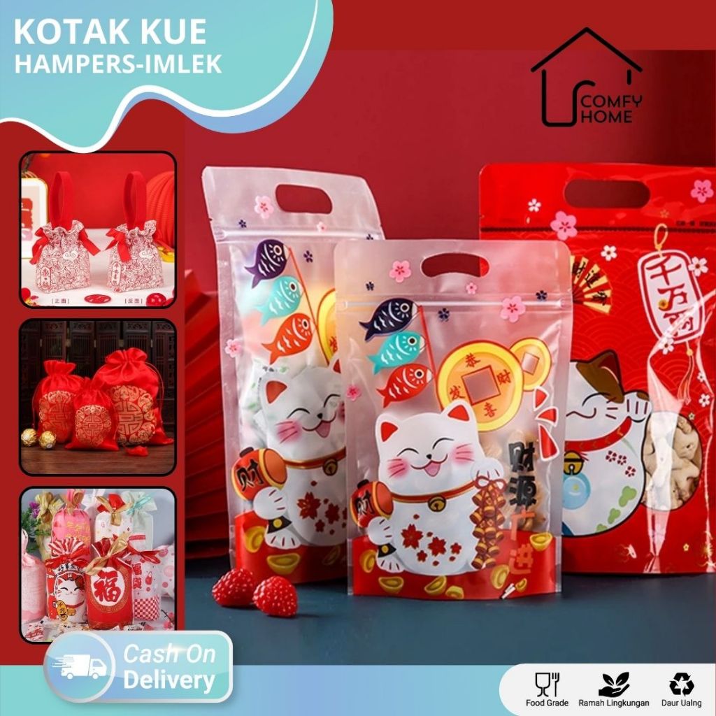 Plastik ziplock edisi imlek / Plastik ziplock CNY / Plastik cookies / Plastik kue kering | AD03 - AD