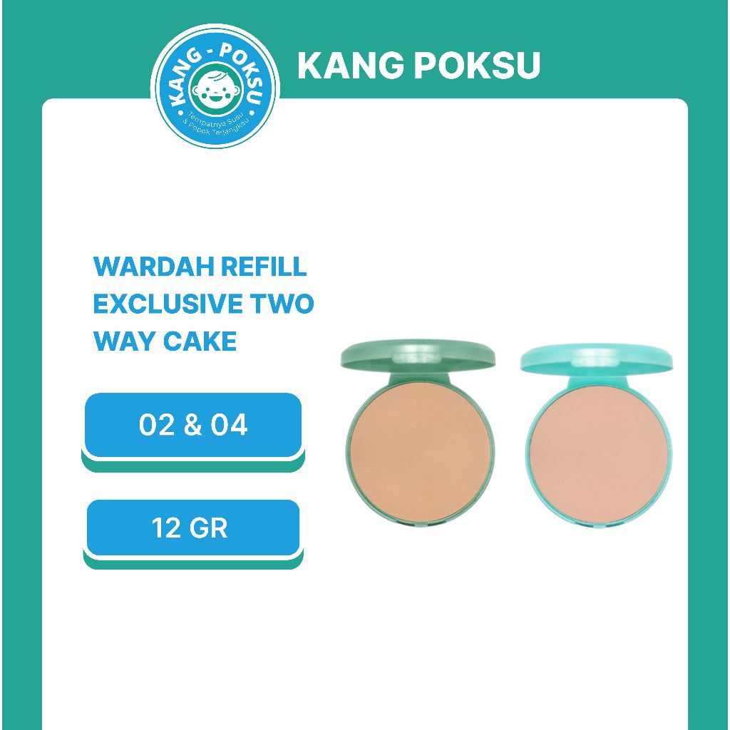 Wardah Refill Exclusive TwoWay Cake - Bedak Tingkat Coverage Tinggi Yang Halus & Tahan Lama 12G PRLA