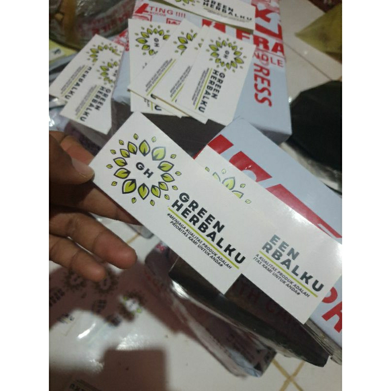 

Sticker Vinyl dan Construck Kemasan GREENHERBALKU
