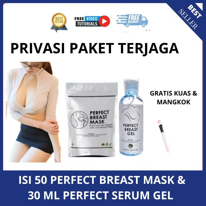 MISTAKE STORE [BISA COD] Perfect Breast Mask (10) & Perfect Serum gel 50 ML Pembesar dan Pengencang 