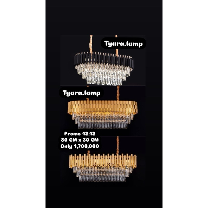 Tyara.lamp LAMPU MEJA MAKAN KRISTAL CLASSIC