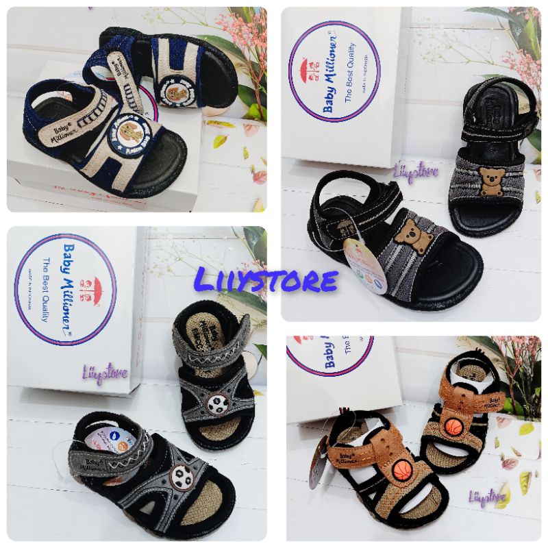 BABY MILLIONER SEPATU SANDAL  BUNYI ANAK LAKI LAKI BABY MILLIONER