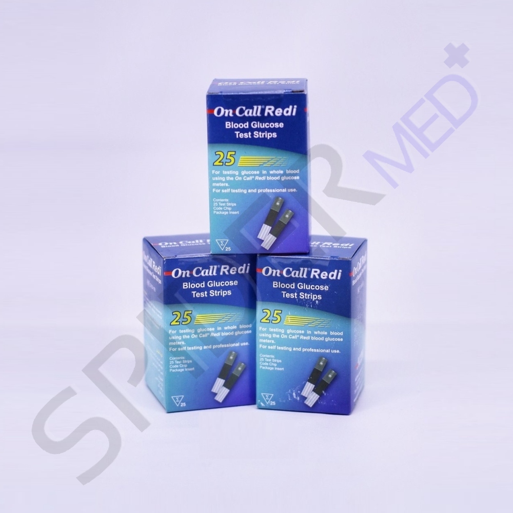On Call Redi Blood Glucose Strip / Strip Tes Gula Darah Oncall Redi