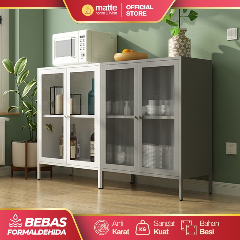 Bufet Minimalis Besi Lemari Pajangan Ruang Tamu Bufet Kabinet TV Lemari Pajangan Modern
