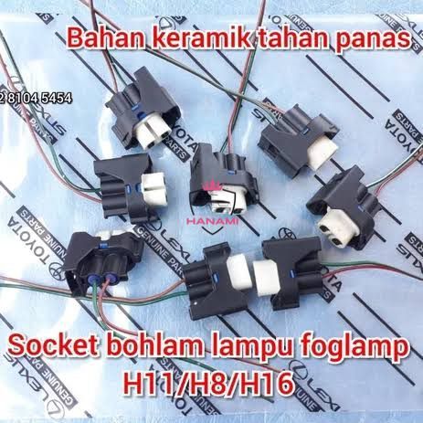 Soket lampu foglamp /kabut bohlamp H16 H11 H8 H27 ORIGINAL