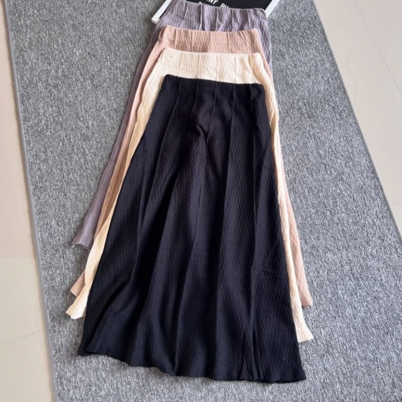 ROK RAJUT FLARE MIDI 7/8 | Rok Midi| Rok Wanita | Rok Rajut