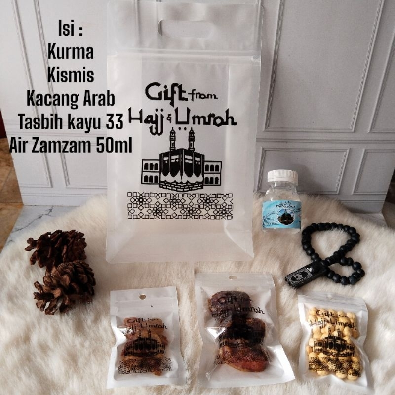 

Paket Oleh-Oleh Haji dan Umroh kemasan Ziplock/ Souvenir Oleh-Oleh khas Arab