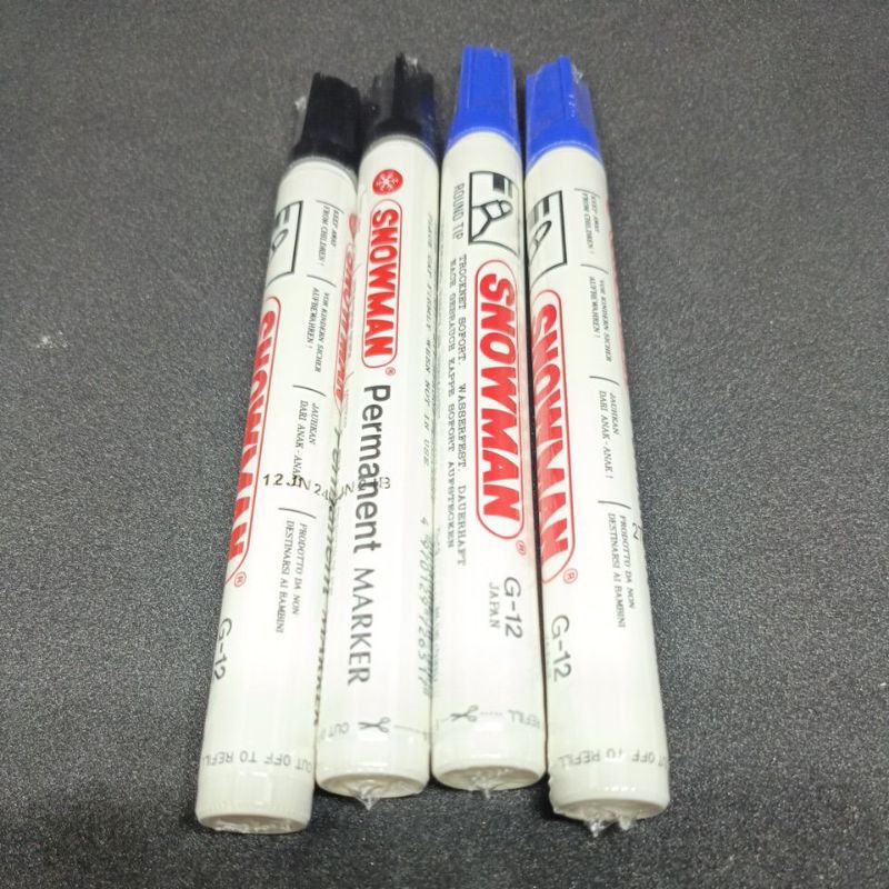 

spidol snowman permanent maker satuan G-12