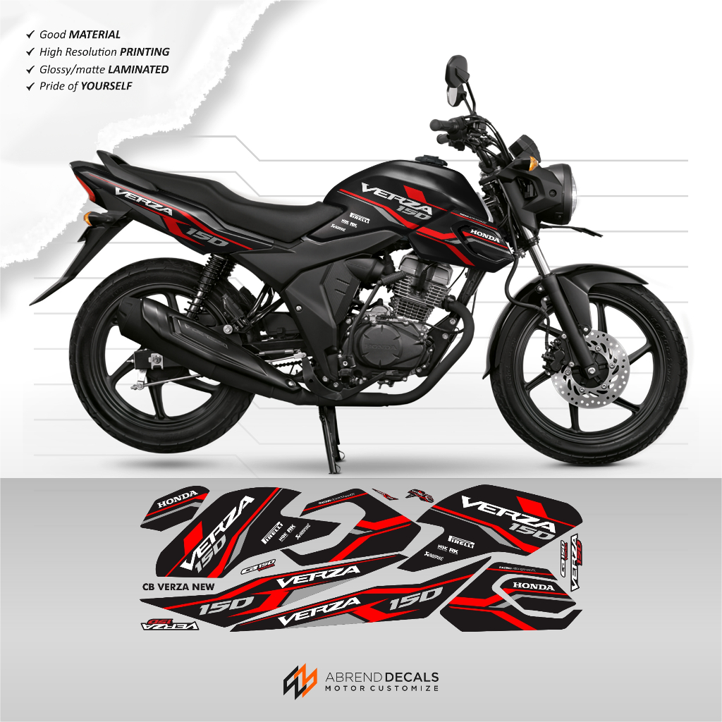 STRIPING VERZA 2022 GRAFIS CUSTOM TRI COLOR / STIKER MOTOR HONDA VERZA NEW DESIGN VARIASI DECAL