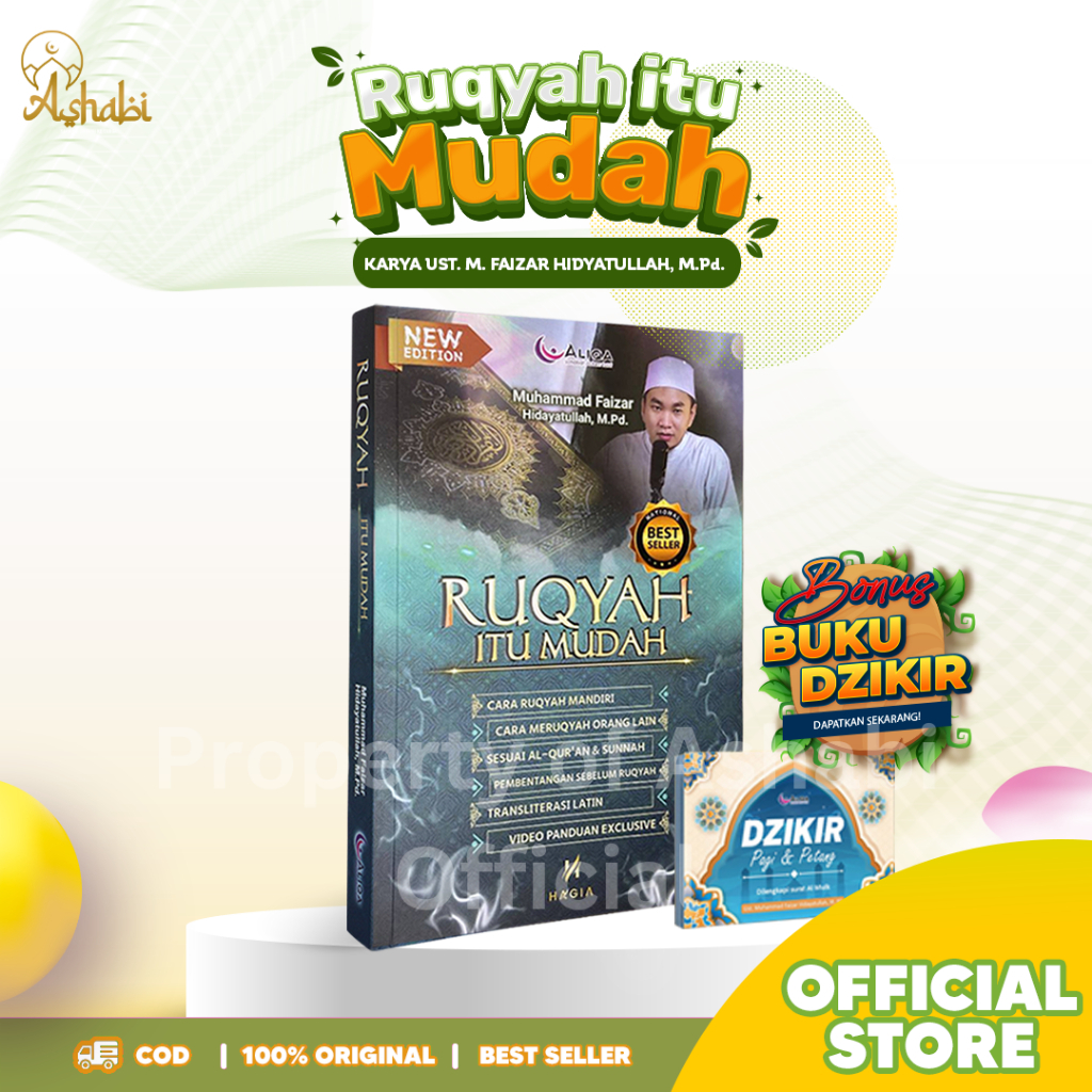 Ruqyah Itu Mudah Karya Ustadz Muhammad Faizar ORIGINAL FULL COLOR - BONUS BUKU DZIKIR