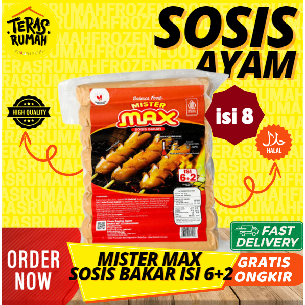 

MISTER MAX - SOSIS BAKAR AYAM ISI 6 + 2