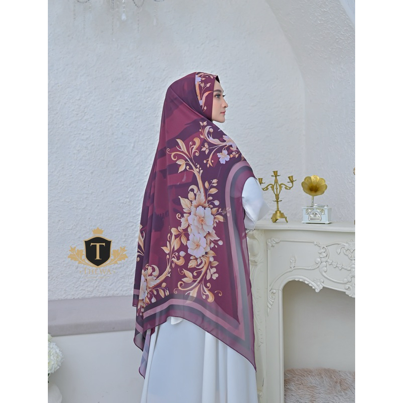 THEWA - Hijab Khimar Arani Digital Printing Kerudung Seruty Babydoll