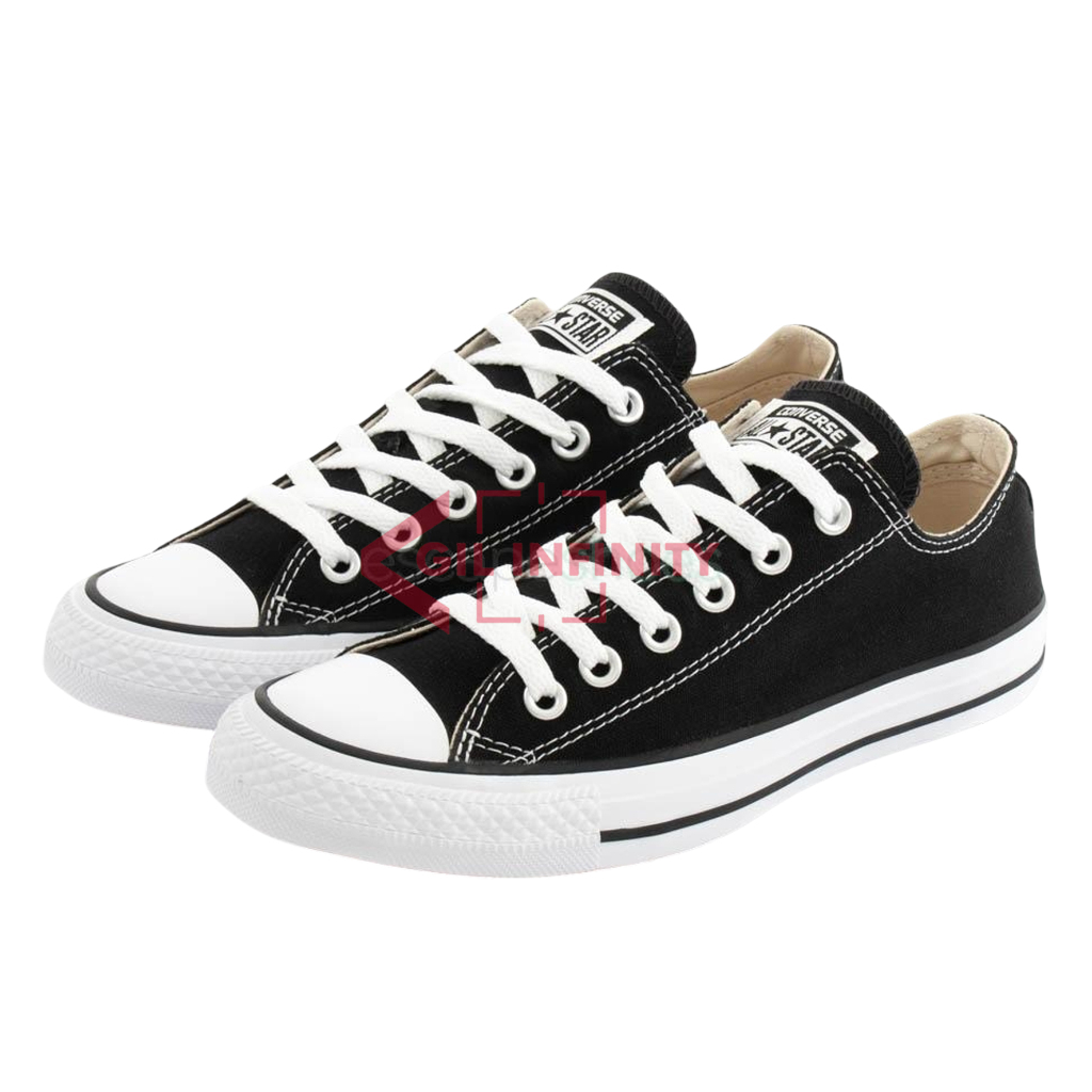 Converse Sepatu Sneakers Pria Hitam-Putih, sepatu casual trendy
