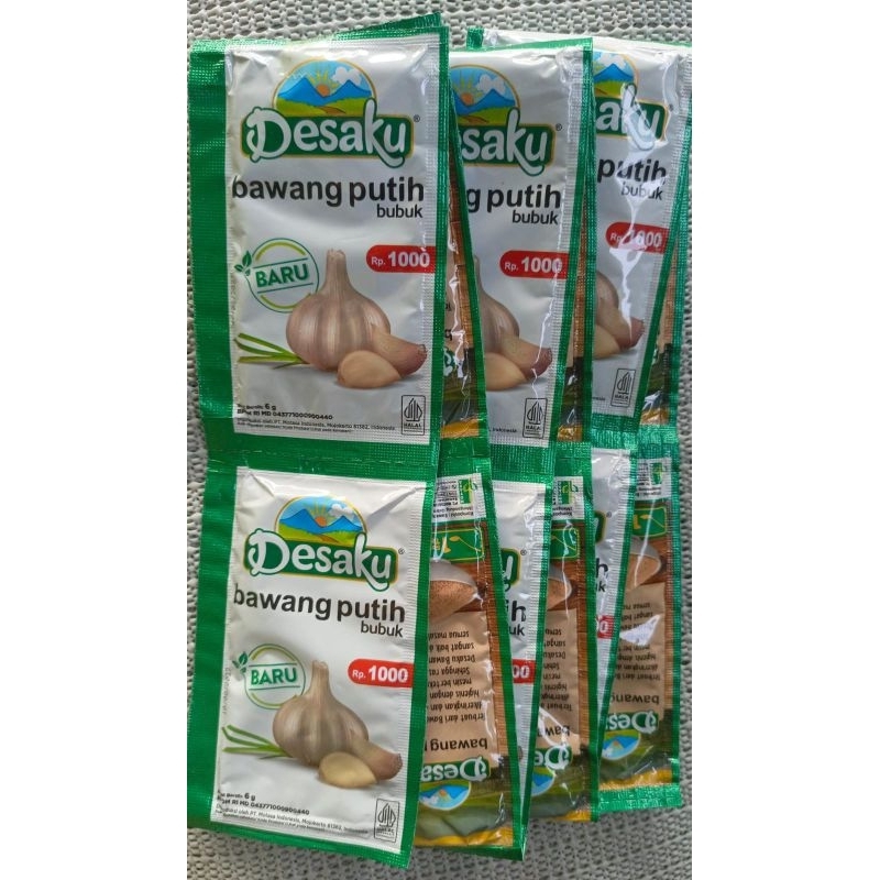 

MURAH PROMO DESAKU BAWANG PUTIH BUBUK//BAWANG PUTIH BUBUK DESAKU @6 gr 1 RENCENG (12 Sachet)