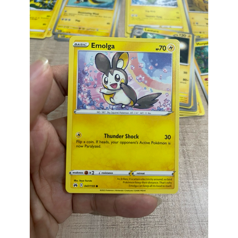 kartu pokemon original emolga 047/159