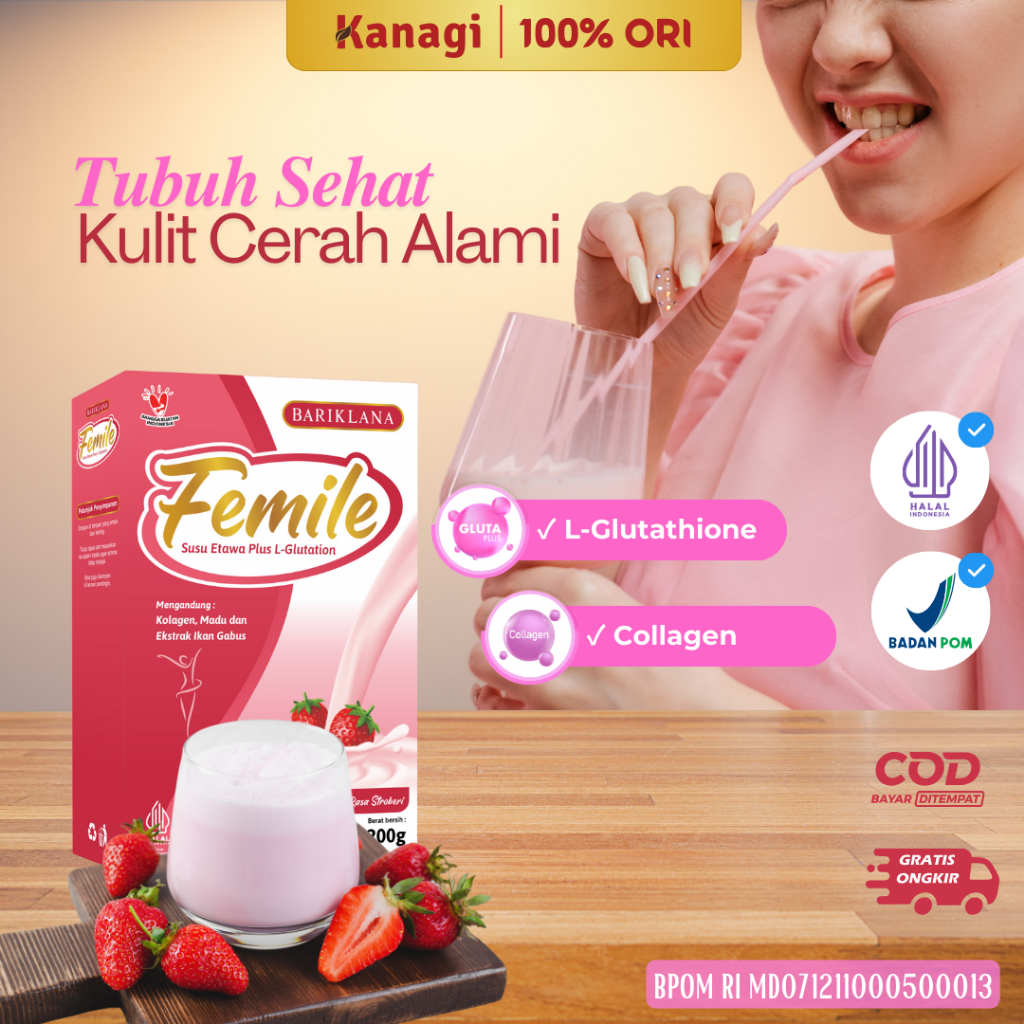 

Femile Susu Kambing Etawa dengan L-Glutathione dan Collagen untuk Tubuh Sehat dan Kulit Cerah