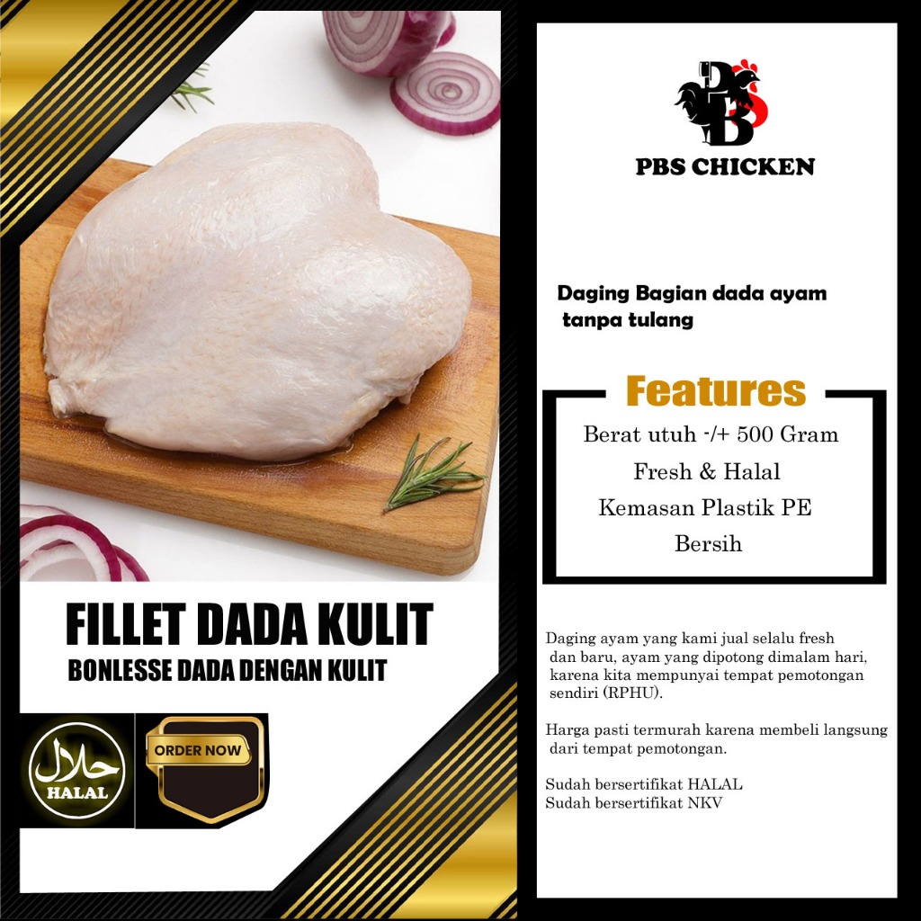 

FILLET DADA KULIT AYAM FRESH MURAH