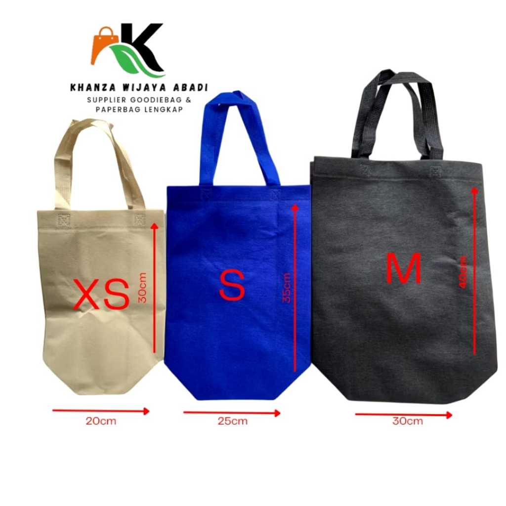 

Tote Bag Polos 25x35x10 / Tas spunbond HBPA 25x35x10 / lusinan / goodiebag / souvenir / tas box press