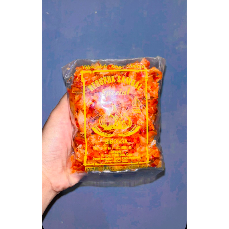 

kripik sambal sibolga 100 gram cap bawang halal