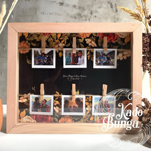 FU7 | KADO HADIAH UNIK PIGURA KAYU 3D 6 FOTO POLAROID UNTUK KADO HADIAH UNTUK BESTIE | KADO COWOK | 