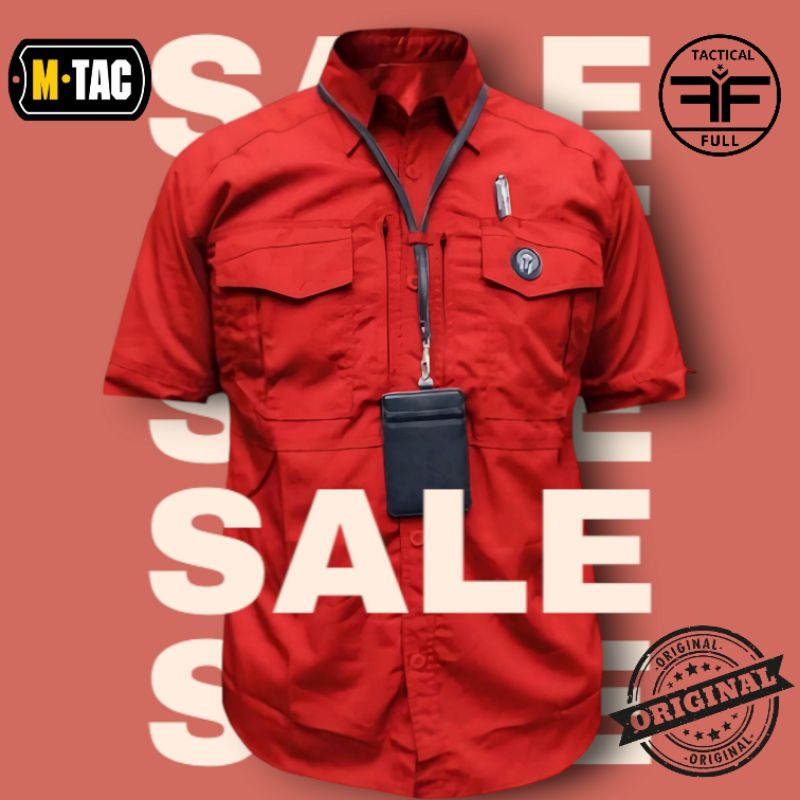Kemeja M-TAC Taktis Full-Length Lengan pendek Baju Lapangan Reskrim Outdoor Activities Custom