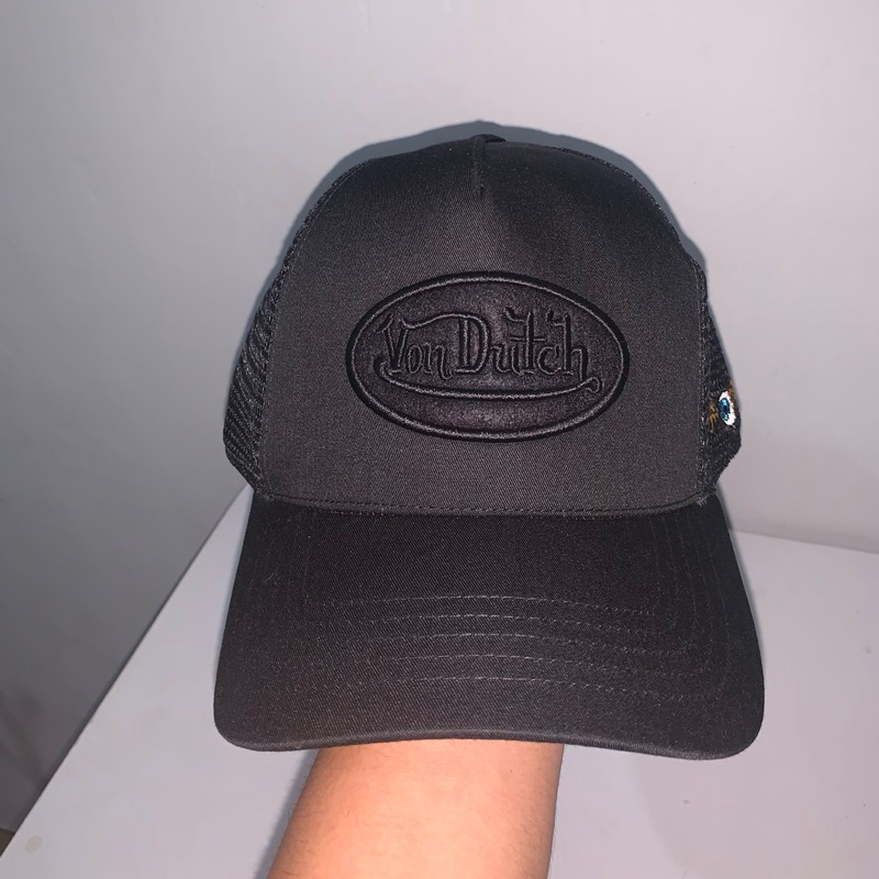 VON DUTCH CAPS TRUCKER 1325 BLACK ( TOPI VONDUTCH BORDIR LOGO )