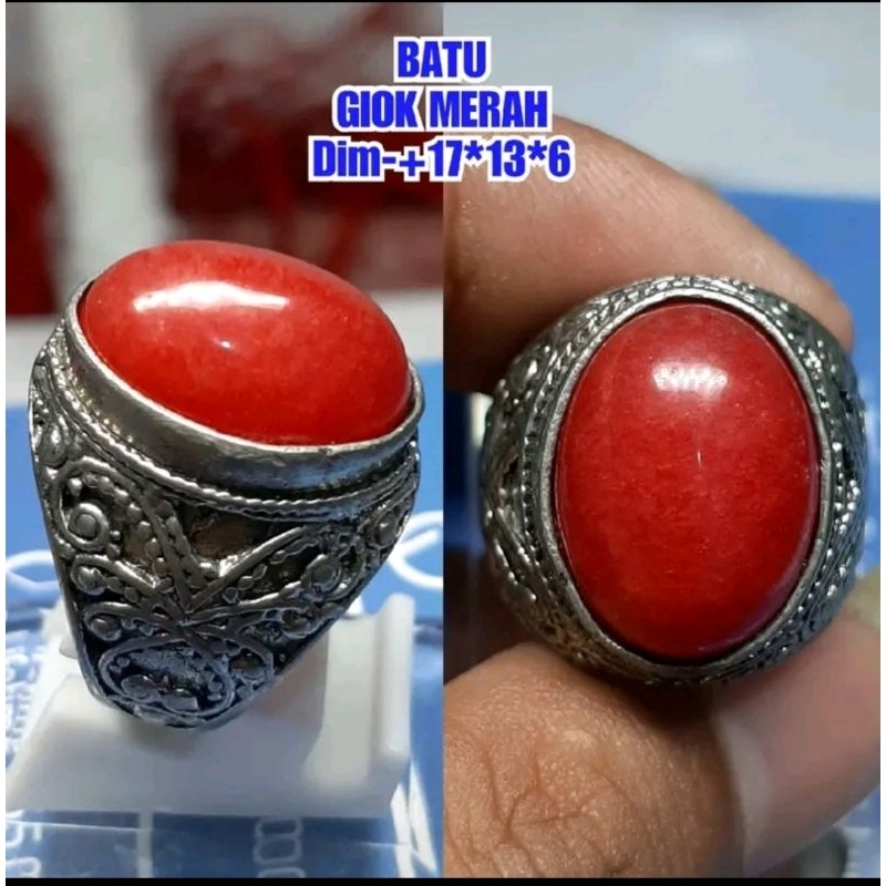 cincin batu giok merah