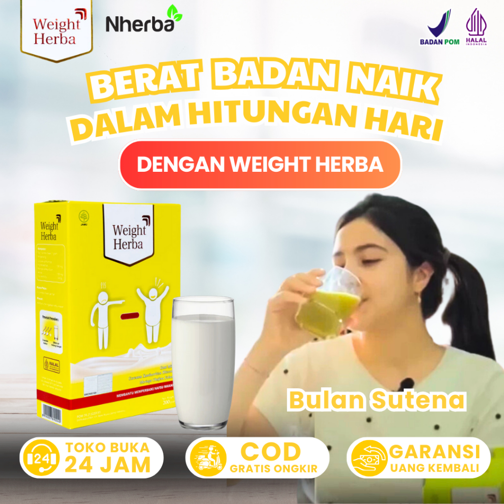 Weight Herba - Susu Herbal Penambah Nafsu Makan & Penggemuk Berat Badan Halal BPOM