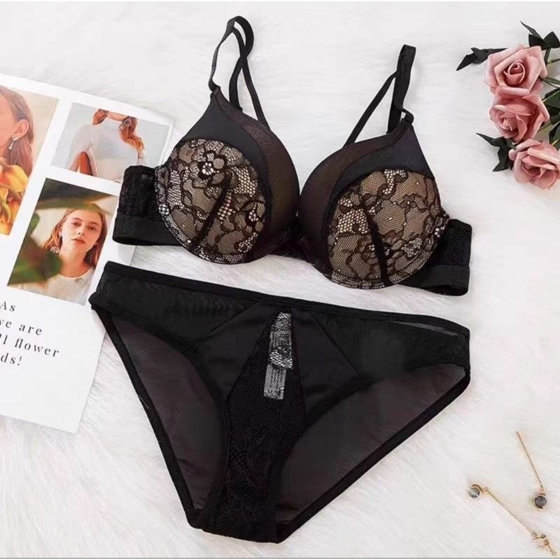 [BRA SET] Pi Es 8025 Very Sexy BRA SET Setelan BH + CD Lace Sexy