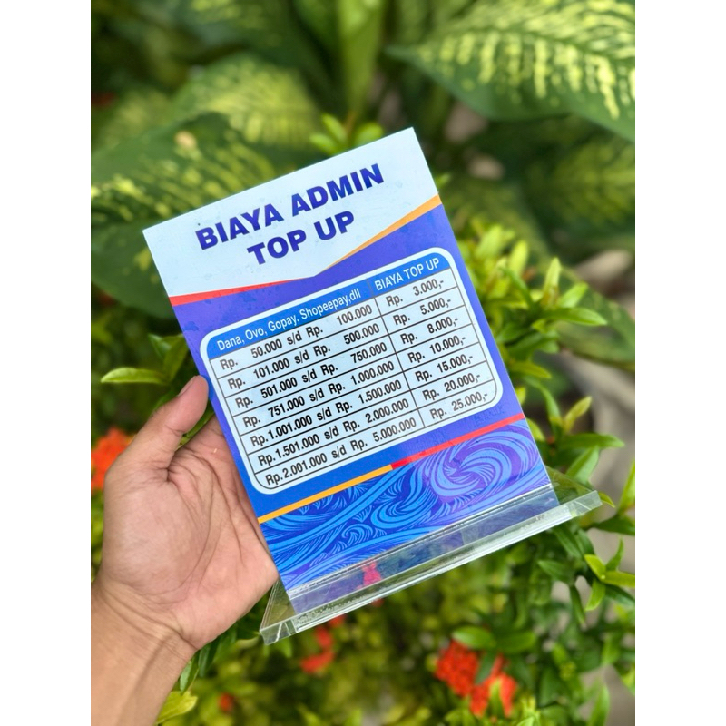 

BAHAN TEBAL KUAT AKRILIK MEJA 15x20cm BISA CUSTOM / RUBAH BIAYA ADMIN TOP UP E-WALLET