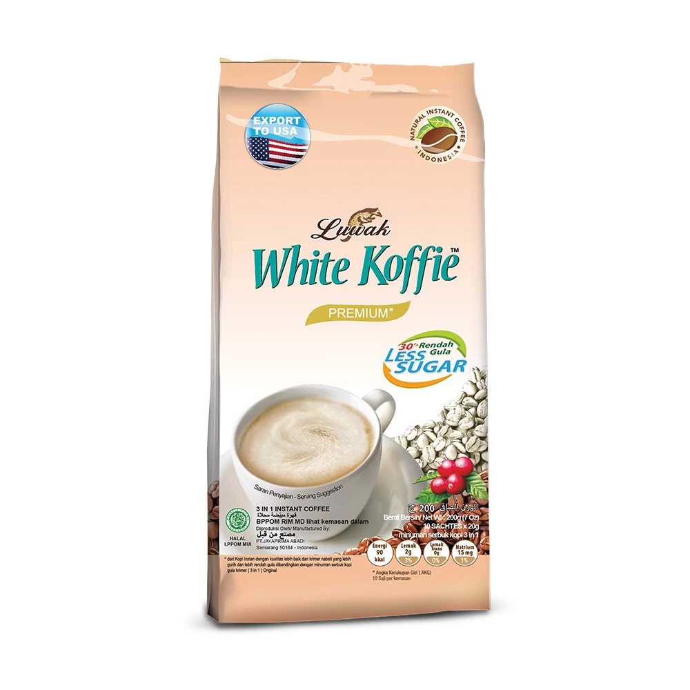 

[Exp Jun 26] Kopi Luwak White Koffie Less Sugar Bag 9x19gr
