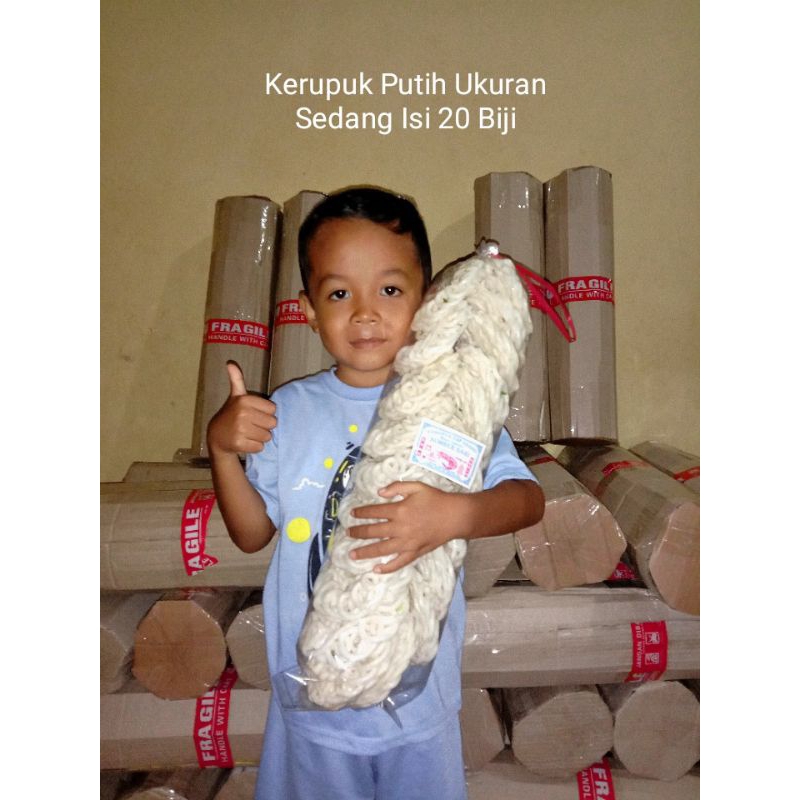 

Kerupuk Putih Isi 20pcs Rasa Ikan kerupuk kaleng fresh
