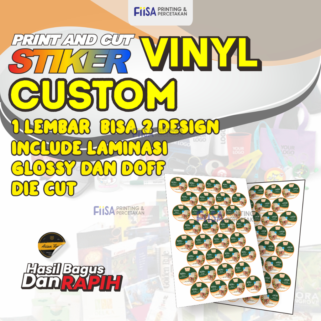 

Print Stiker | Cetak Stiker | Custom | Setengah Tembus | Die Cutt | Vinyl