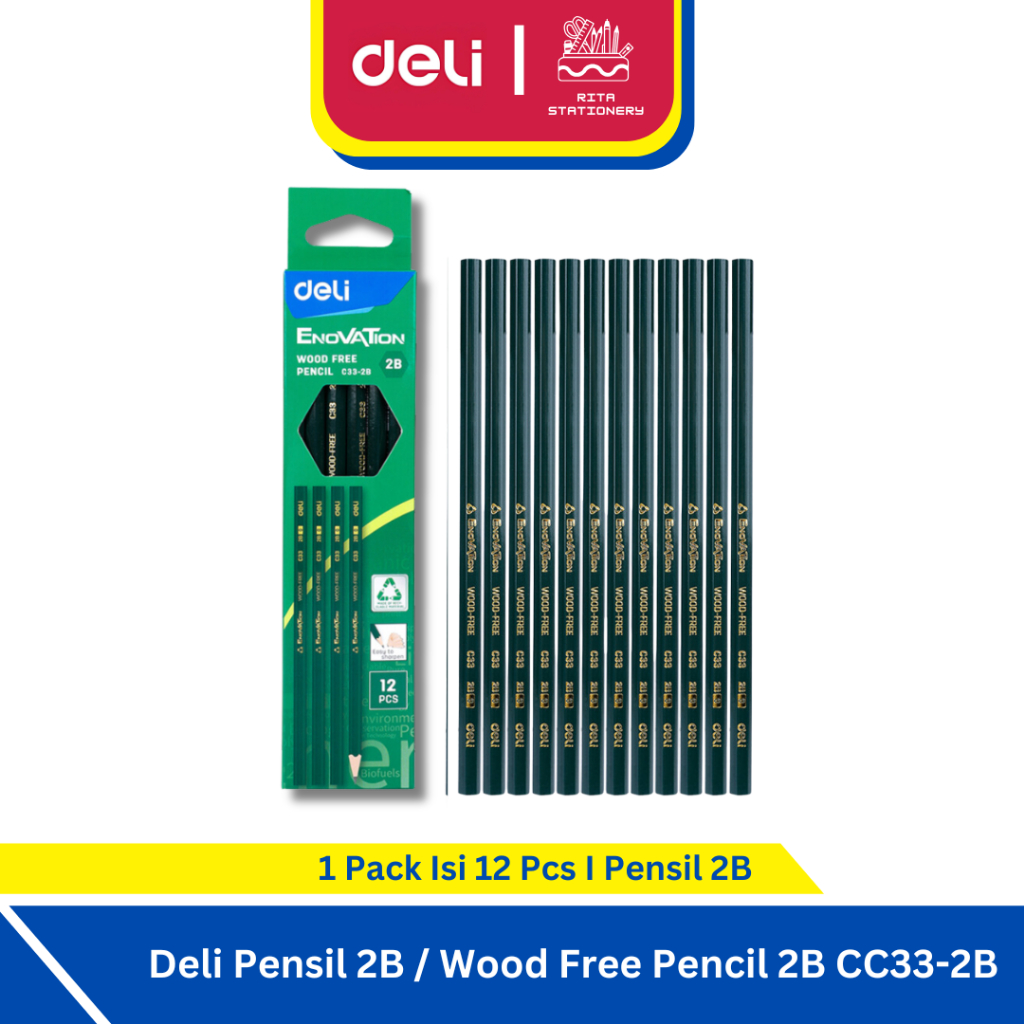 

Deli Pensil 2B Isi 12 Pencil Setara Fabel Castell - CC33-2B