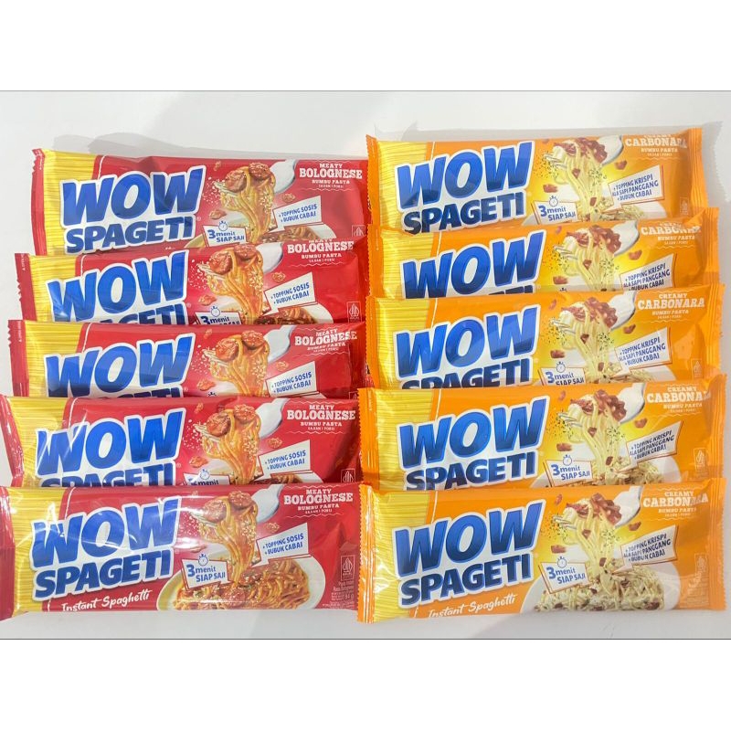 

WOW Spageti 84 Gram 10 pcs Carbonara dan Bolognese