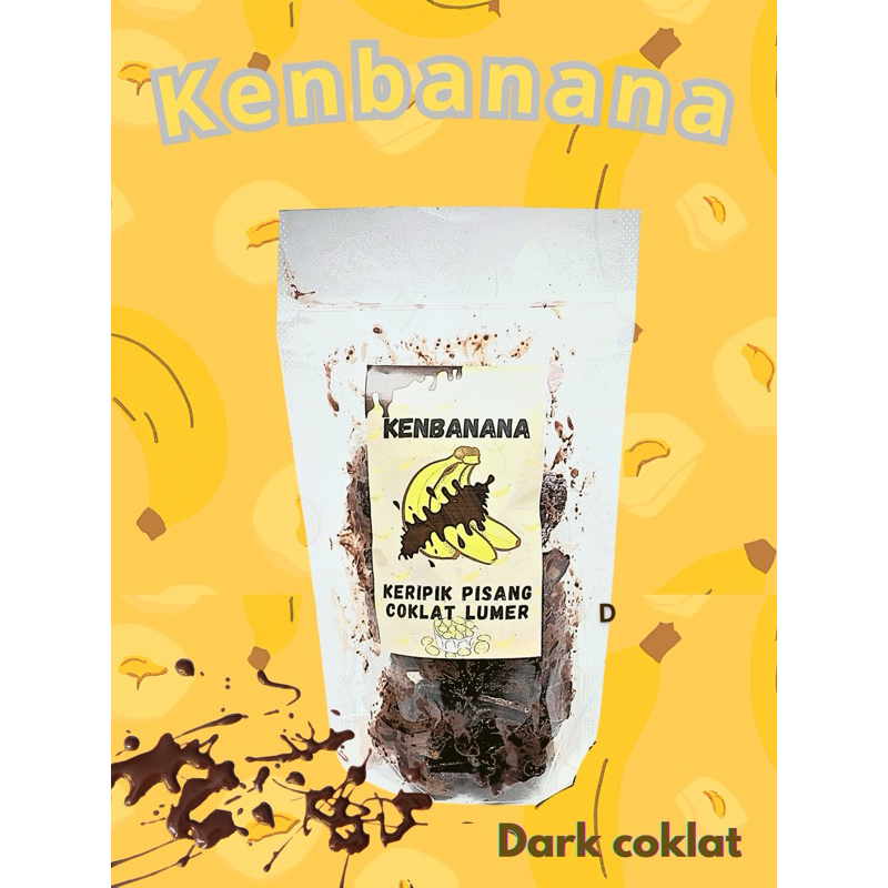 

kenbanana keripik pisang coklat lumer rasa Dark coklat