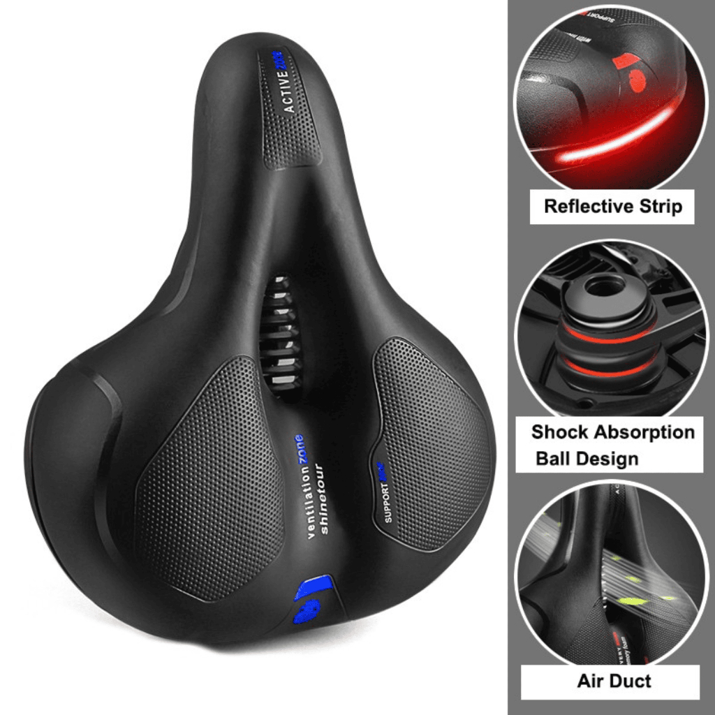 TaffSPORT ZF10  Sadel Sepeda gunung bmx super empuk polygon kulit tebal lembut  Model Absorber Ball