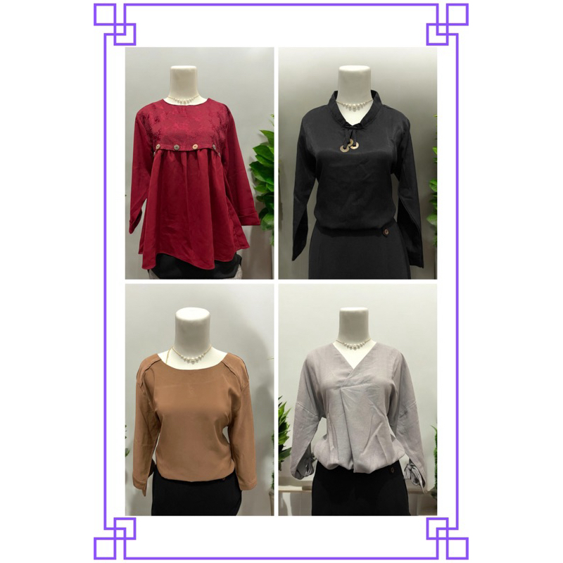 005 BLOUSE LENGAN PANJANG WANITA / BLUS KATUN LENGAN PANJANG