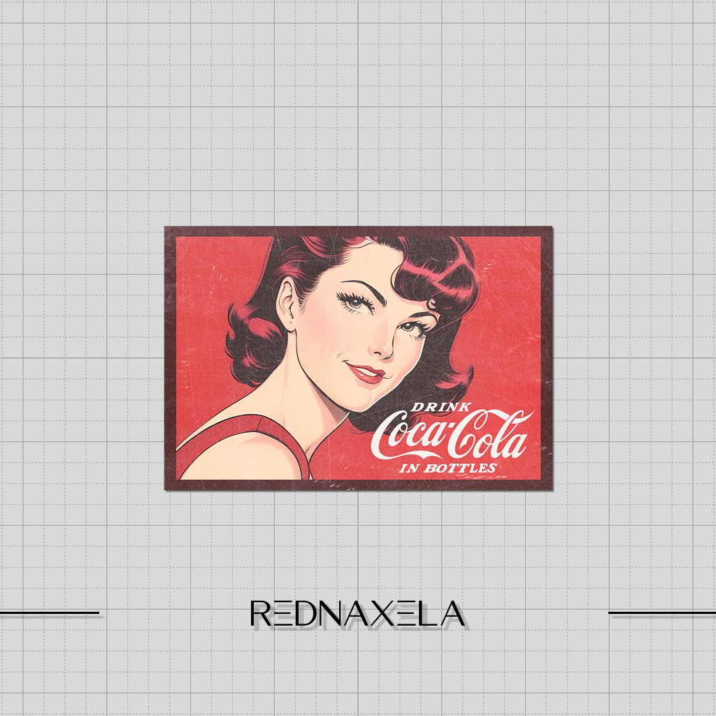 

Stiker Vinyl Coca Cola Retro Stiker Koper Outdoor Waterproof Sticker