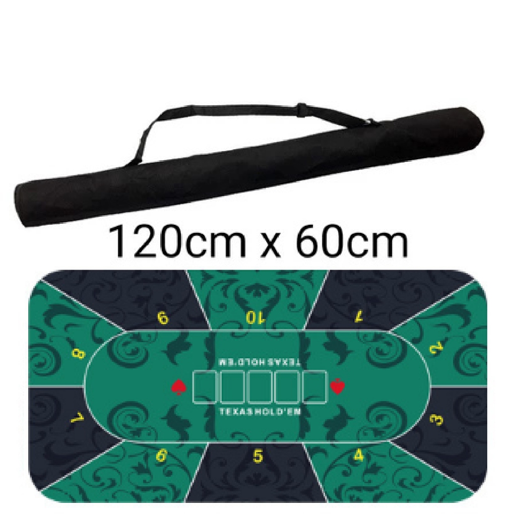 Alas Meja Poker Texas Telur Antiselip Super Besar Penutup Kain Lembut Alas CIP Karet untuk Backarat 