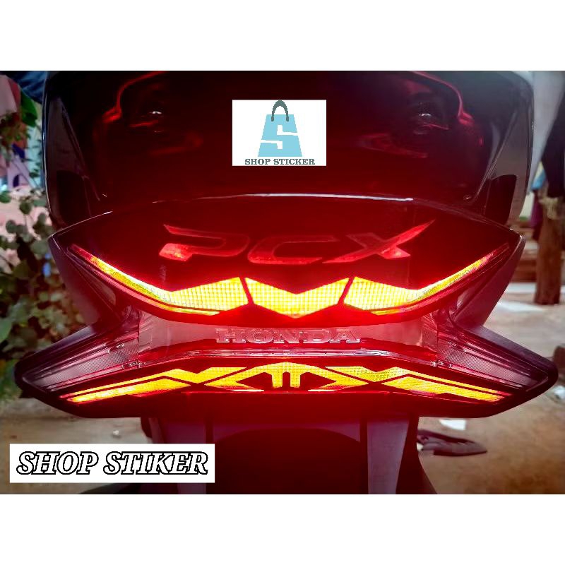 Stiker Stoplamp PCX 150 / Sticker Lampu Belakang PCX 150 / Sticker Stoplamp PCX CUSTOM
