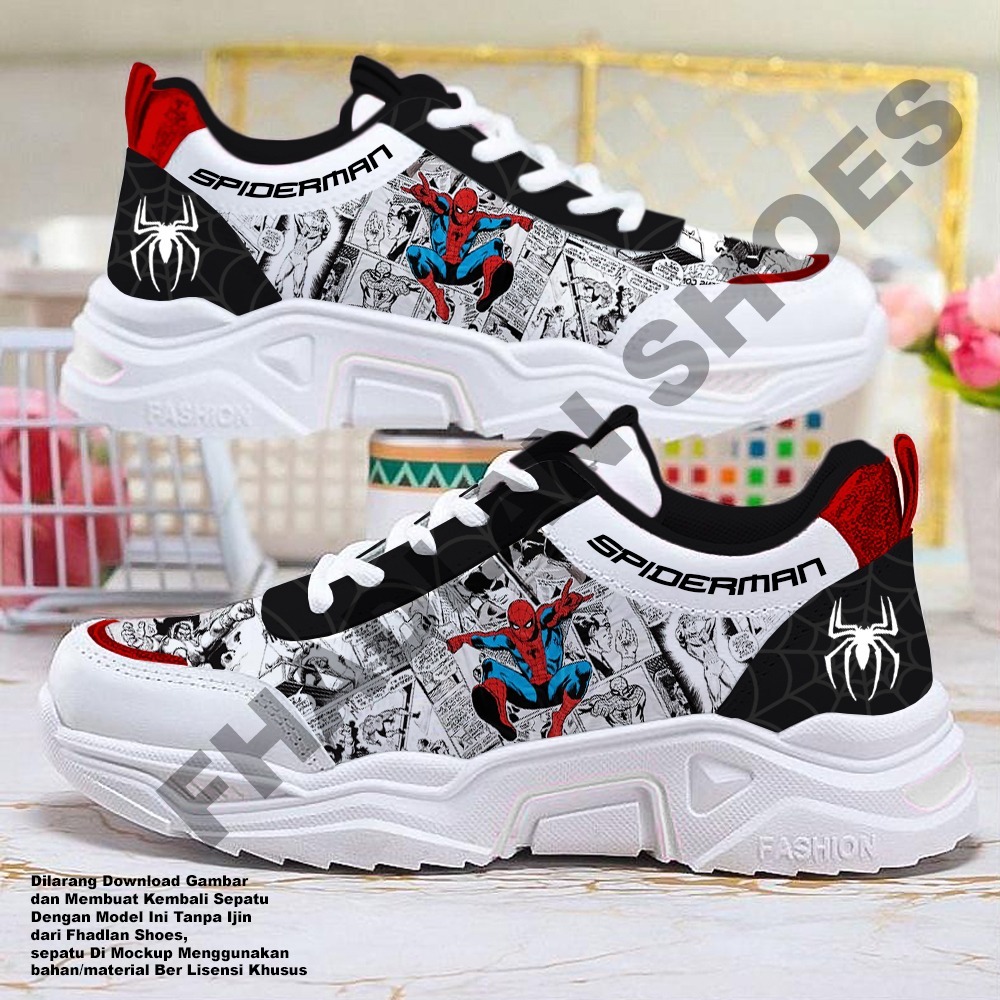 Sneakers Anak Motif Spiderman - sepatu anak cowok gambar spiderman - sepatu spiderman murah-Sepatu A