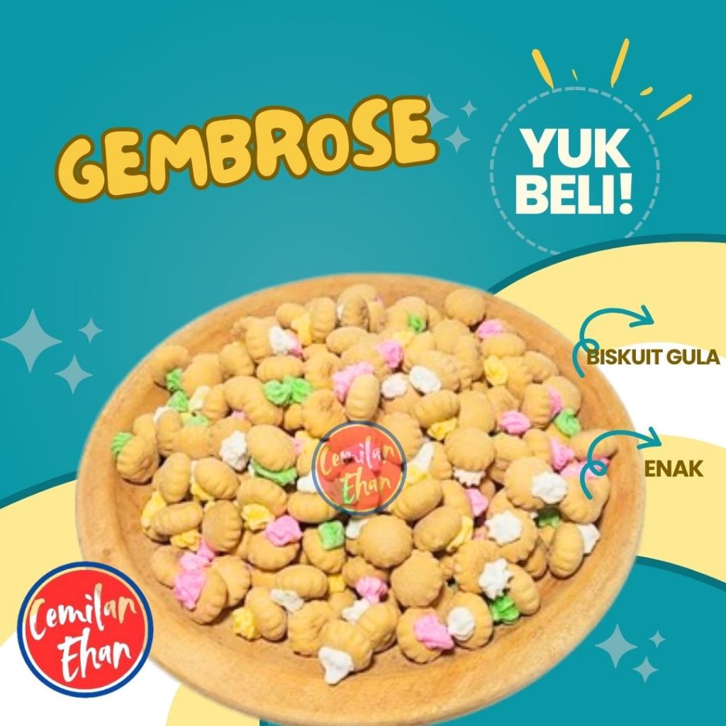 

Kue Gem Rose - 250gr Kancing Biskuit Jadul Kue Monas Kembang Gula Biskuit Warna Warni