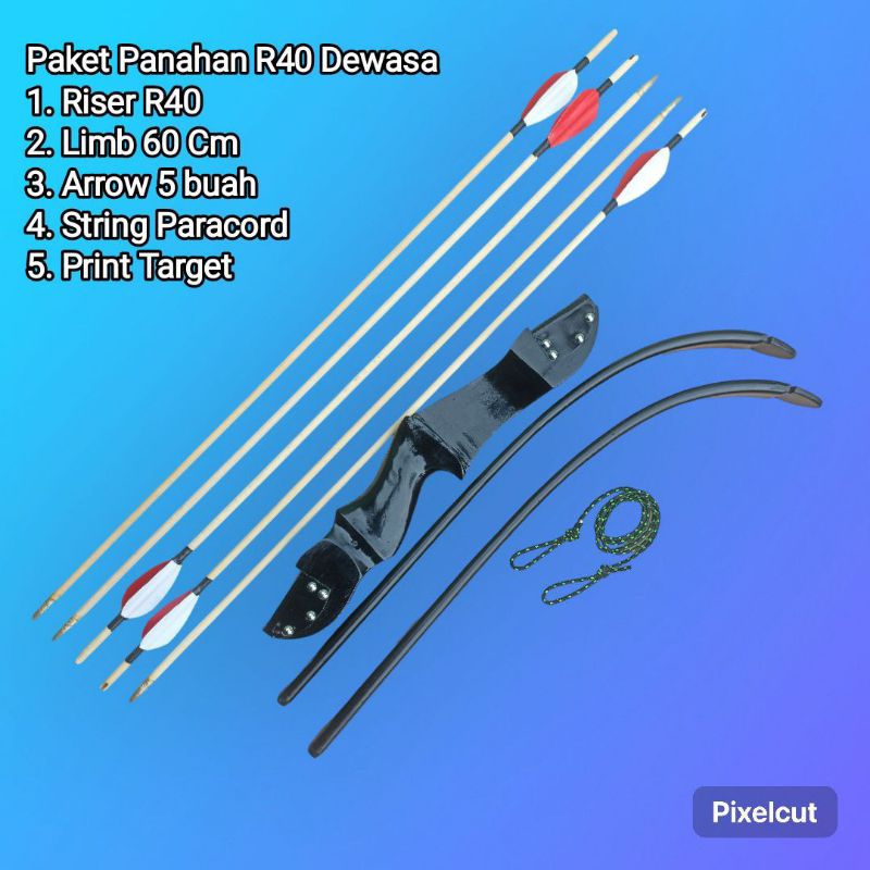 Satu set Busur panah dewasa Tauhid R40 Riser Untuk Dewasa / Busur panah PEMULA POLOS